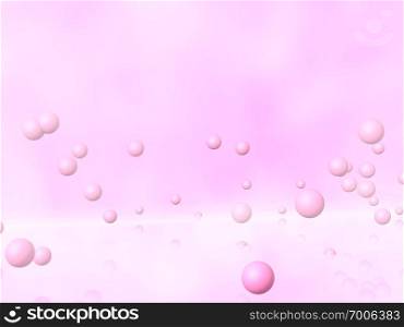 abstraction pink spheres. 3d background