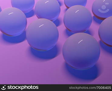 abstraction purple spheres. 3d background