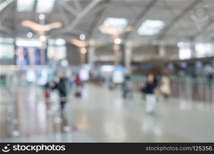 Abstrast Blurred background   airport departure terminal area