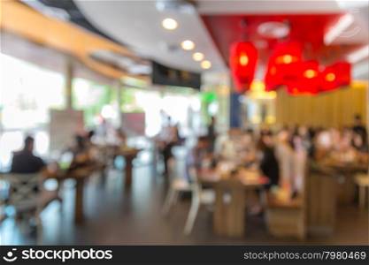 Abstrast Blurred background : restaurant cafe blur with bokeh