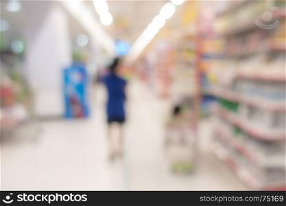 Abstrast Blurred background : Supermarket hypermarket