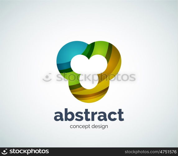 abstruse shape logo template, abstract business icon