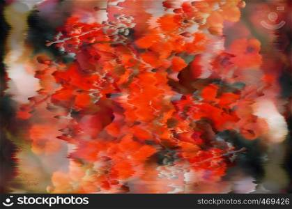 Abtract illustration art vibrant red brush stroke blurry background - Abstract art wallpaper concept