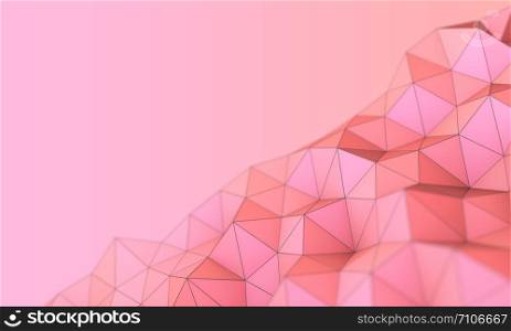 abtract red and orange triangle background, 3d rendering