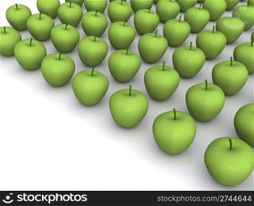 abundance of apples. 3d food