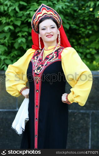 Academic chorus Russian songs in city of Moscow