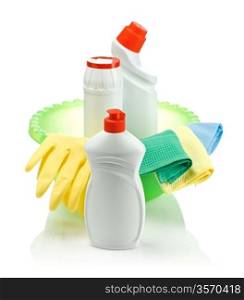 accesories for cleaning isolated