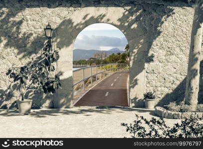 access portal to playa de palma in mallorca