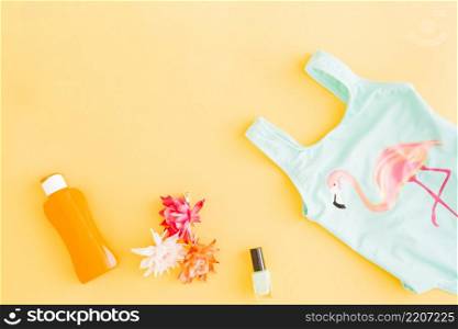 accessories beach summer holiday yellow background