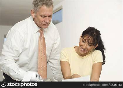 Accountant Working with Woman