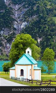 Achensee ( Lake Achen) summer landscape and church (Austria).