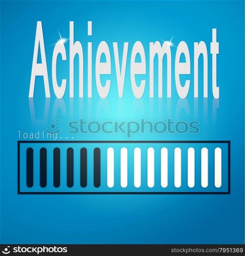 Achievement blue loading bar image with hi-res rendered artwork that could be used for any graphic design.