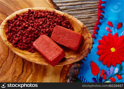 Achiote seasoning from annatto seed popular in Mexico for marinate