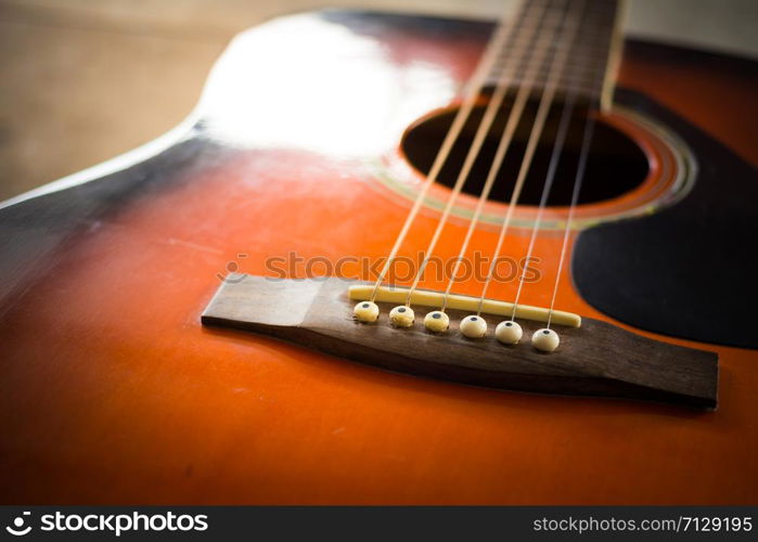 acoustic classical guitar with strings