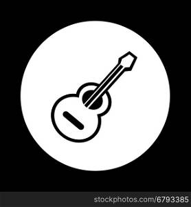acoustic guitar icon illustration design