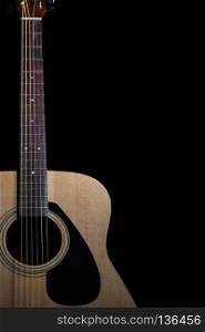 Acoustic guitar with metal strings Stringed instrument. Acoustic guitar with metal strings