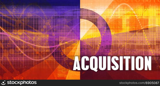 Acquisition Focus Concept on a Futuristic Abstract Background. Acquisition