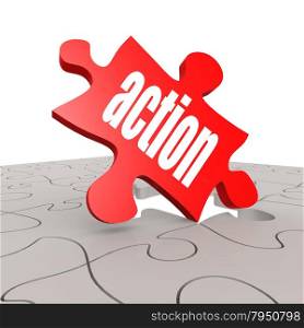 Action word with puzzle background image with hi-res rendered artwork that could be used for any graphic design.. Loyalty puzzle