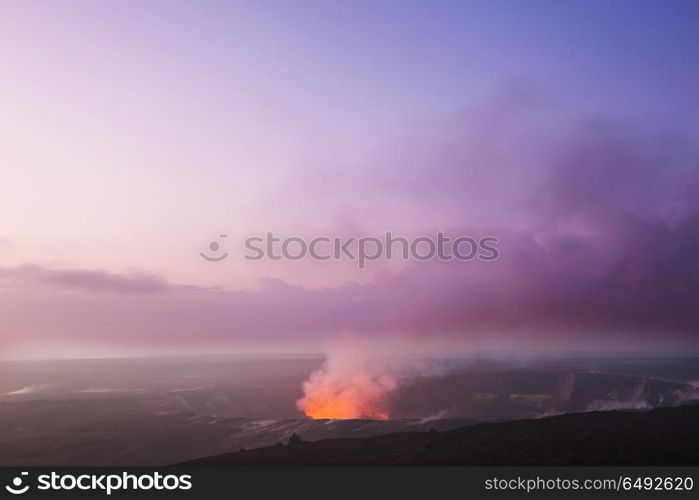 Active volcano. Kilauea Active Volcano on Big Island, Hawaii