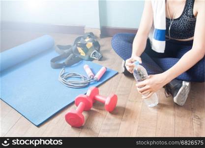 Active woman in sport fitness, Healthy lifestyle concept