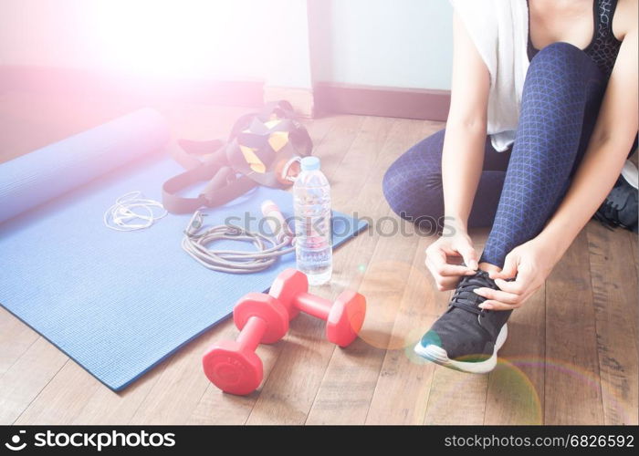 Active woman in sport fitness, Healthy lifestyle concept