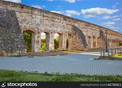 Acueducto San Lazaro in Merida Badajoz aqueduct at Extremadura of Spain