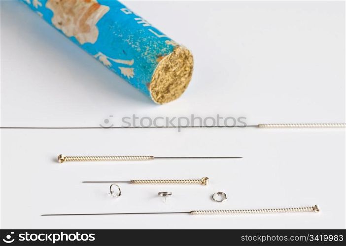 acupuncture needle. acupuncture needles and moxa cigar