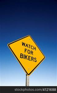 &acute;Watch for Bikers&acute; Road Warning Sign