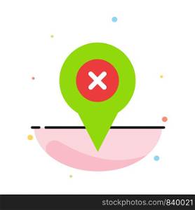 Add, Pin, Location, Map Abstract Flat Color Icon Template