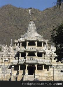 Adinath Jian Temple at Ranakpur in the Rajasthan region of India.