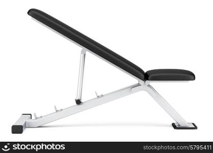 adjustable gym bench isolated on white background