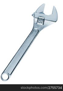 Adjustable spanner. It is isolated on a white background.