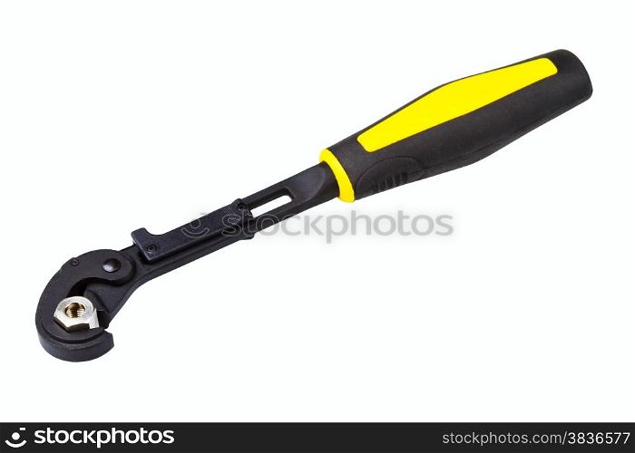adjustable wrench isolated on a white background