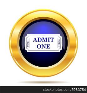 Admin one ticket icon. Internet button on white background.
