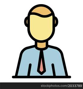Administrator icon. Outline administrator vector icon color flat isolated. Administrator icon color outline vector