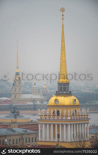 Admiralty in St. Petersburg. the Russian Federation