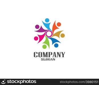 Adoption and community care Logo template icon