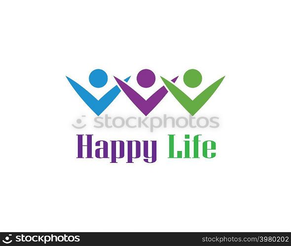 Adoption and community care Logo template icon