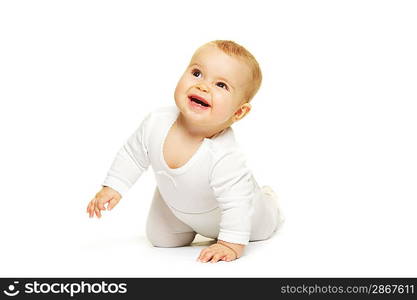 Adorable baby isolated on white