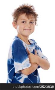 adorable casual child a over white background