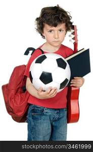 adorable child tired to make activities extracurricular
