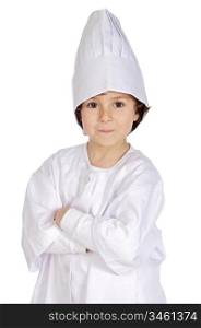 adorable future cook a over white background