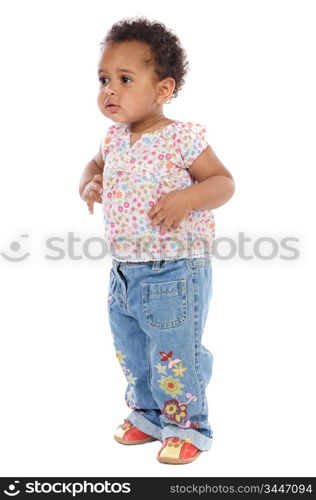 adorable happy baby a over white background