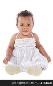 adorable happy baby a over white background