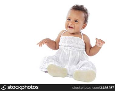 adorable happy baby a over white background