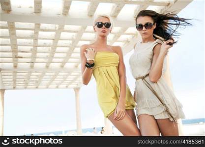 adorable women wearing sunglasses