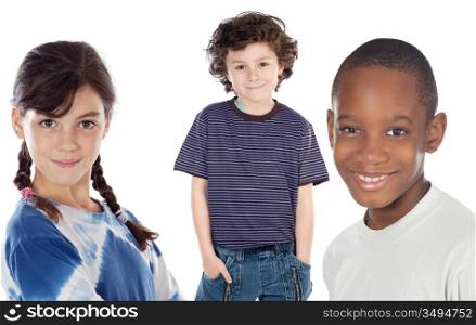adorables children - a over white background -