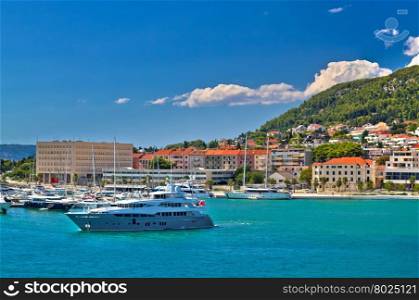 Adriatic coast in Split yachting destination, Dalmatia, Croatia