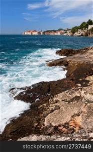 Adriatic Sea coastline in Croatia, South Dalmatia, near Dubrovnik