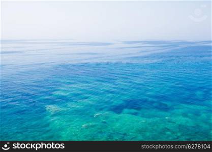 Adriatic sea water, airview. Blue water background